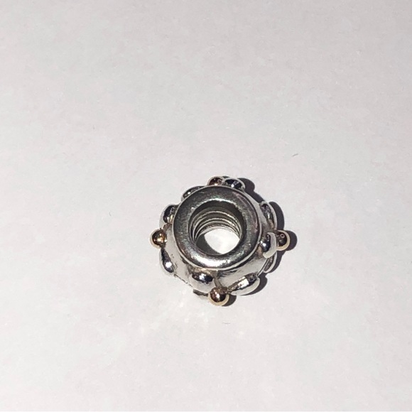 Retired Pandora Tivoli Three Petal Flower 14k Charm - Picture 5 of 5